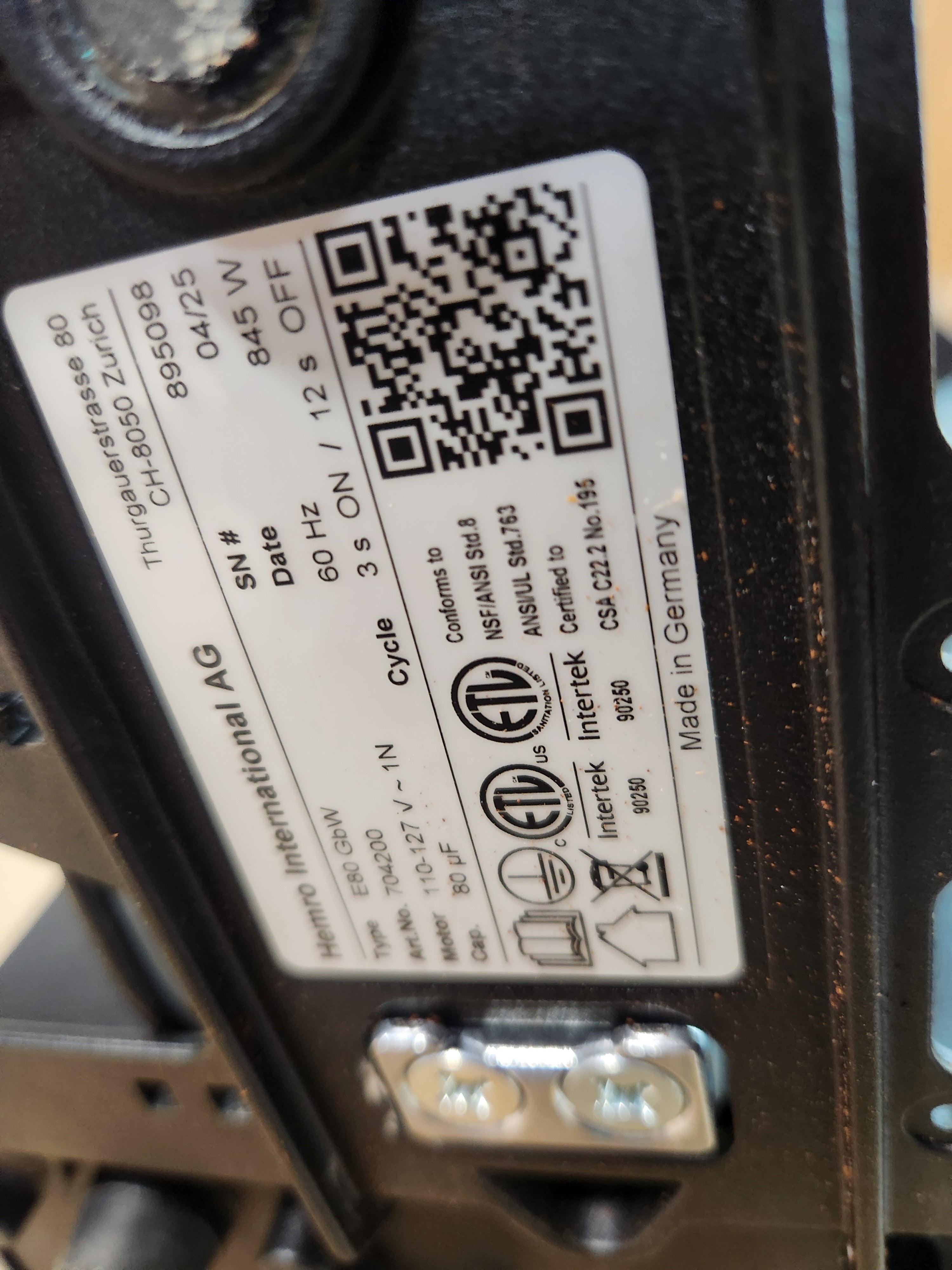 Mahlkonig E80 GbW Black DEMO 895098